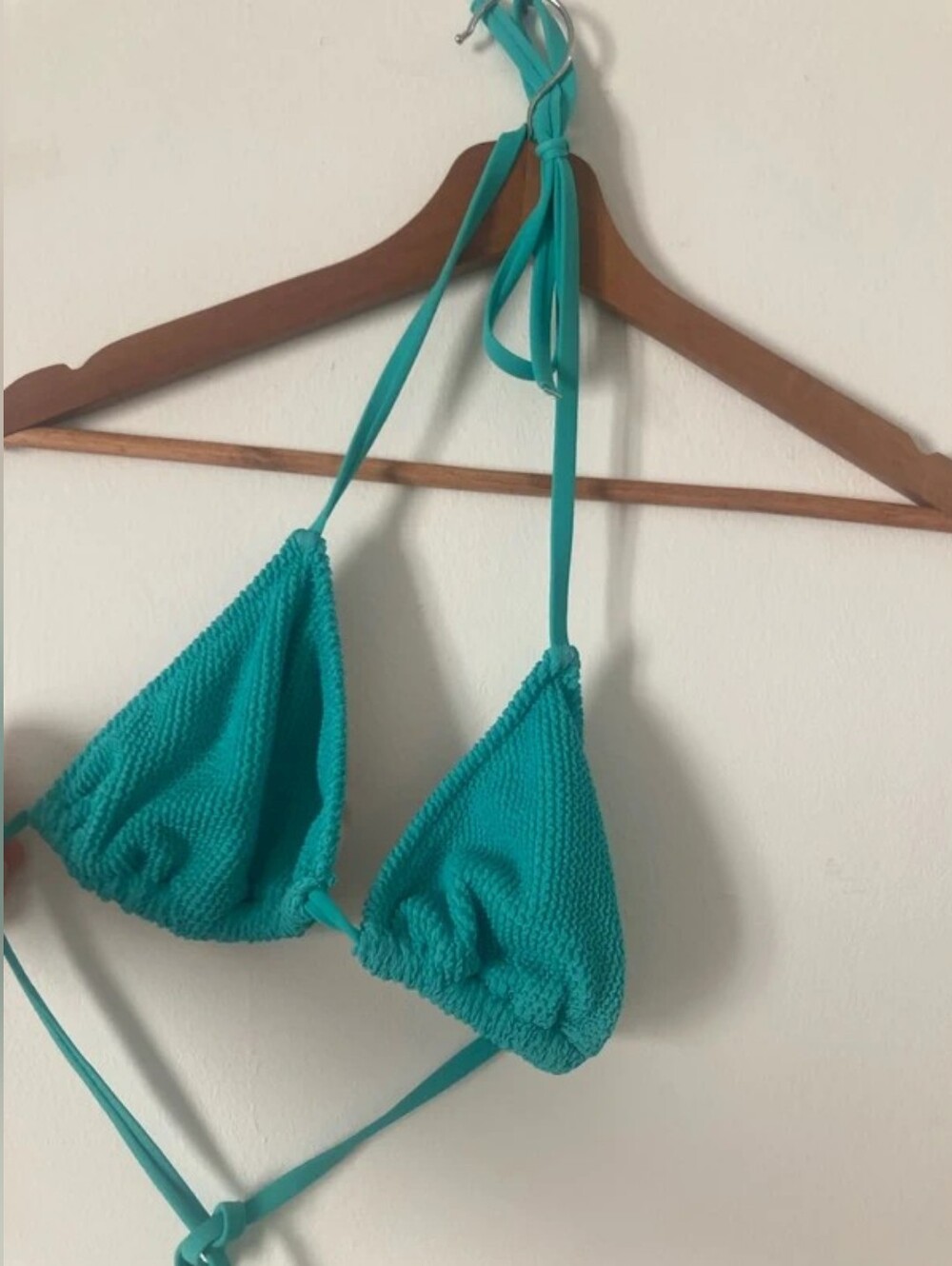 Shade & Shore Dark Green Two-Piece Bikini with Tie Sides